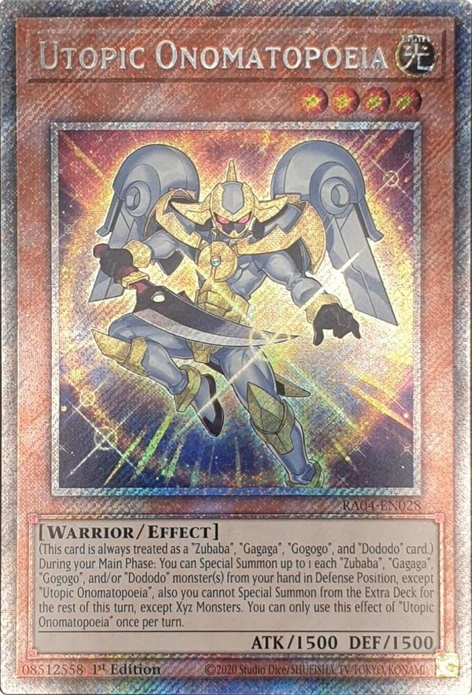 Utopic Onomatopoeia - RA04-EN028 - (Platinum Secret Rare) - 1st Edition